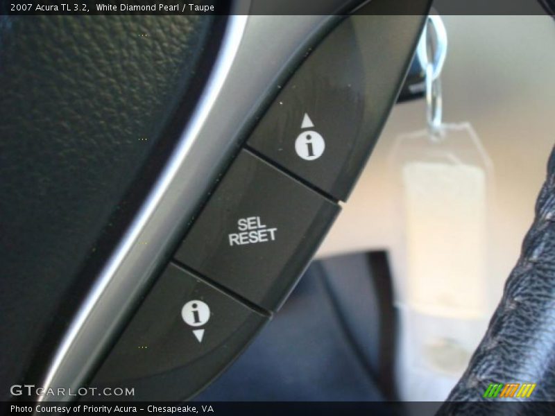 White Diamond Pearl / Taupe 2007 Acura TL 3.2