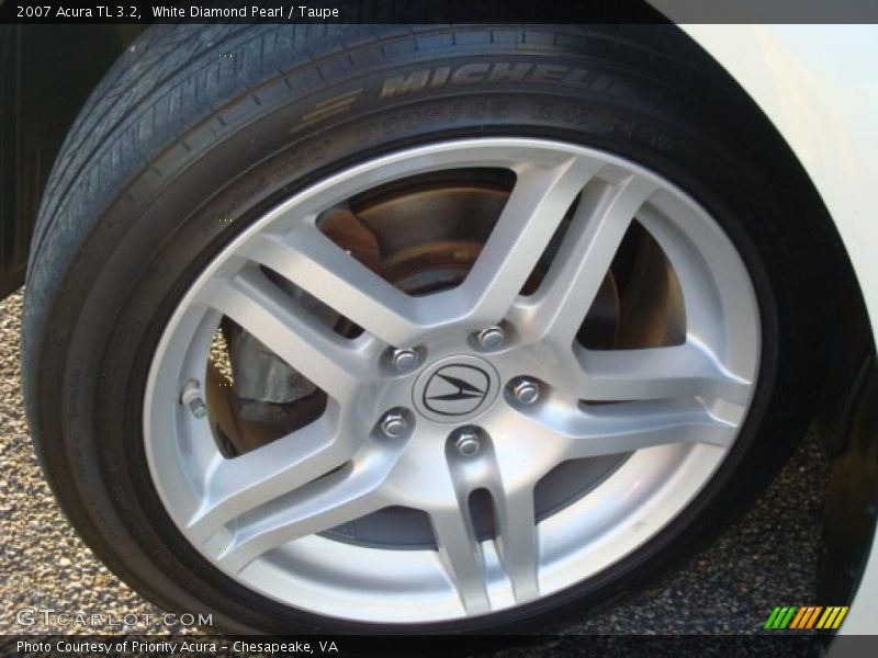 White Diamond Pearl / Taupe 2007 Acura TL 3.2
