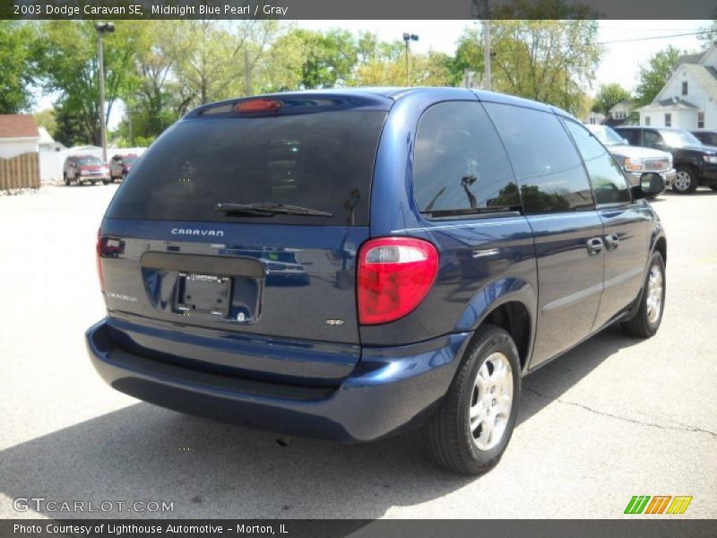 Midnight Blue Pearl / Gray 2003 Dodge Caravan SE