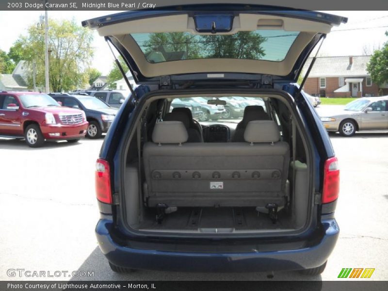 Midnight Blue Pearl / Gray 2003 Dodge Caravan SE