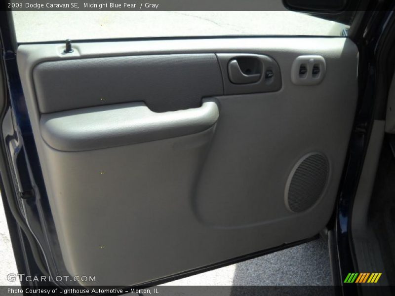 Midnight Blue Pearl / Gray 2003 Dodge Caravan SE