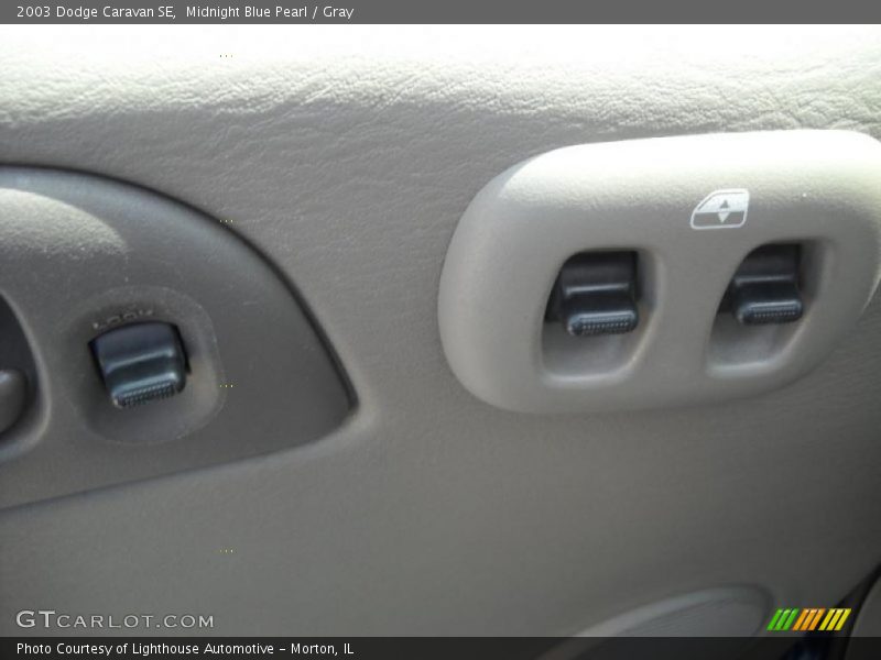 Midnight Blue Pearl / Gray 2003 Dodge Caravan SE