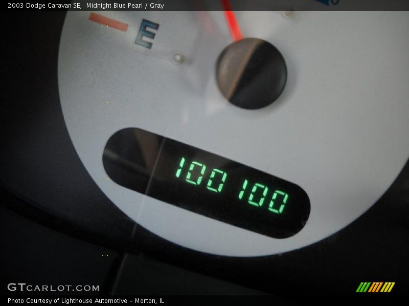 Midnight Blue Pearl / Gray 2003 Dodge Caravan SE