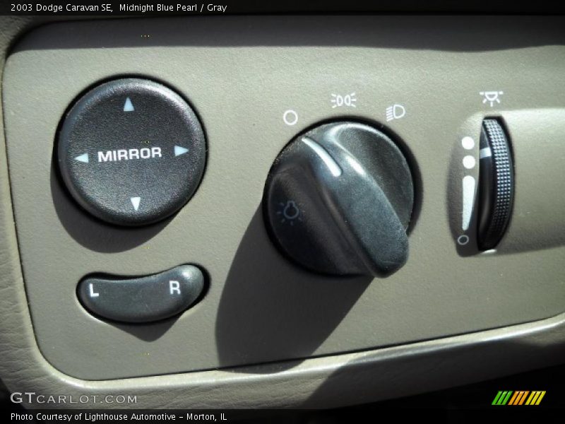 Midnight Blue Pearl / Gray 2003 Dodge Caravan SE