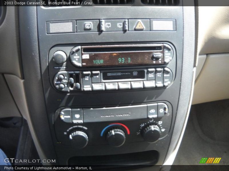 Midnight Blue Pearl / Gray 2003 Dodge Caravan SE