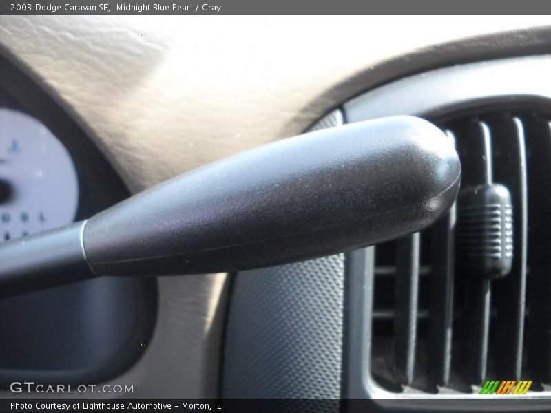 Midnight Blue Pearl / Gray 2003 Dodge Caravan SE