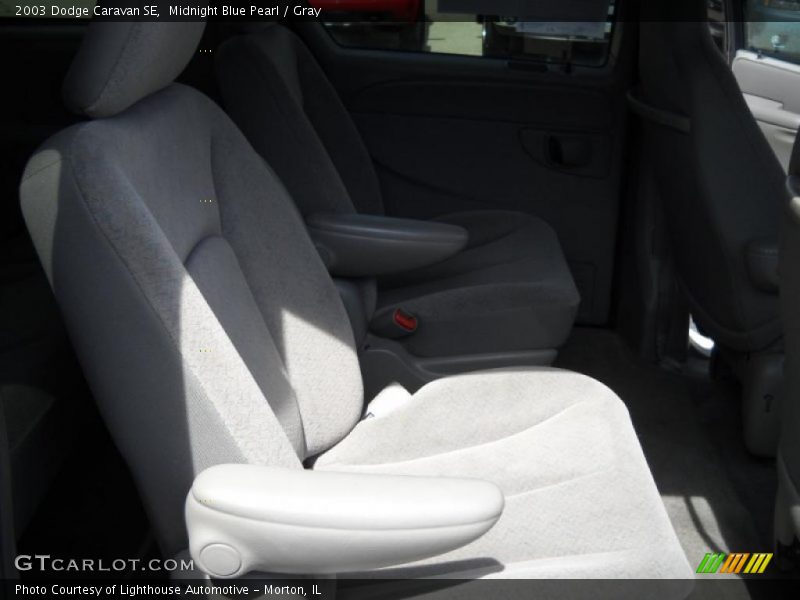 Midnight Blue Pearl / Gray 2003 Dodge Caravan SE