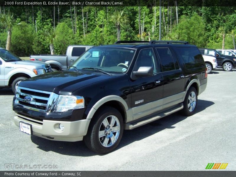 Black / Charcoal Black/Camel 2008 Ford Expedition EL Eddie Bauer