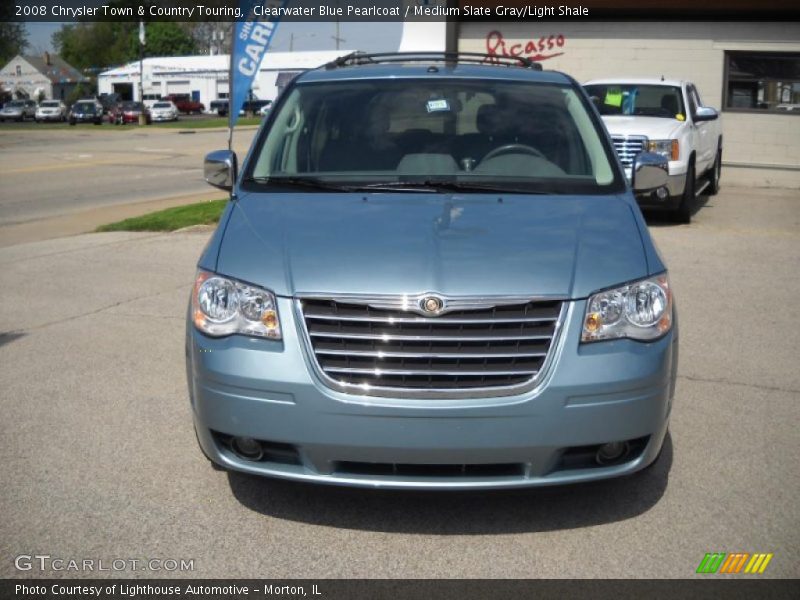 Clearwater Blue Pearlcoat / Medium Slate Gray/Light Shale 2008 Chrysler Town & Country Touring