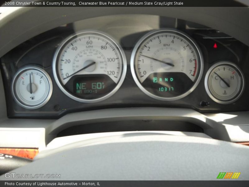 Clearwater Blue Pearlcoat / Medium Slate Gray/Light Shale 2008 Chrysler Town & Country Touring