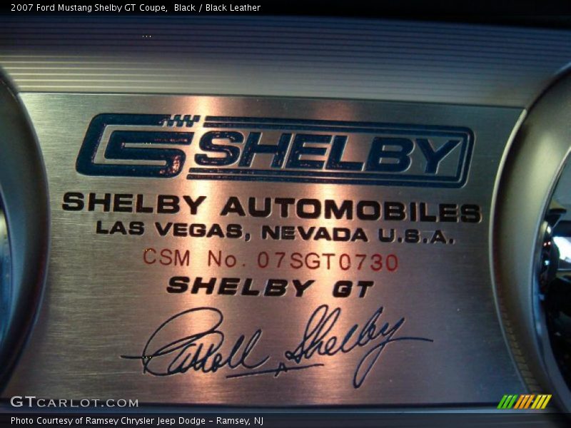 Black / Black Leather 2007 Ford Mustang Shelby GT Coupe