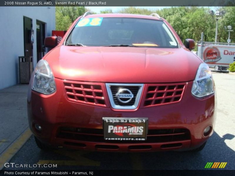 Venom Red Pearl / Black/Red 2008 Nissan Rogue SL AWD