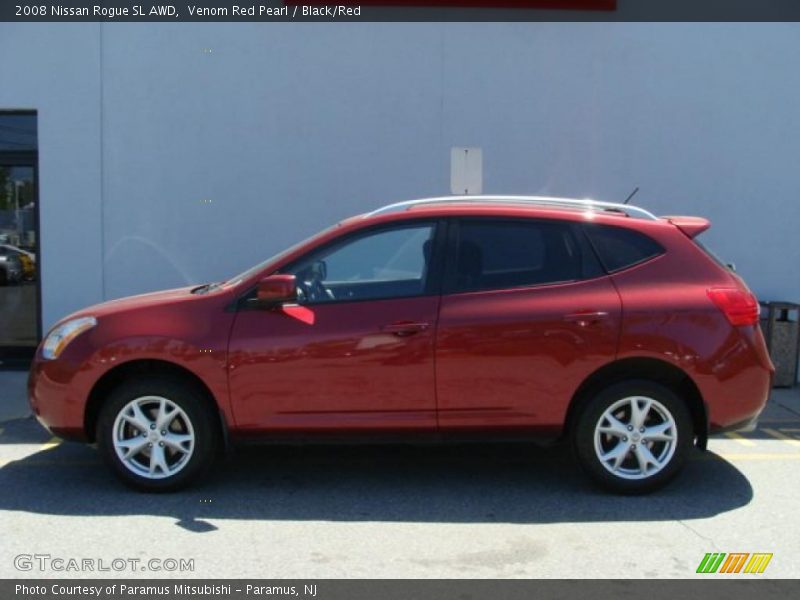 Venom Red Pearl / Black/Red 2008 Nissan Rogue SL AWD