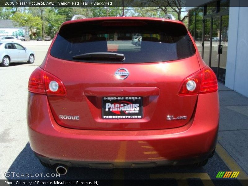 Venom Red Pearl / Black/Red 2008 Nissan Rogue SL AWD