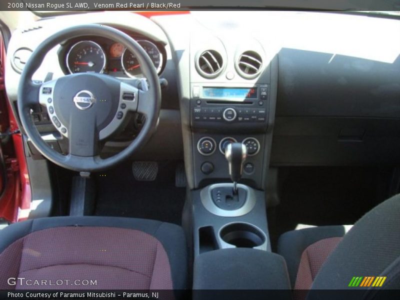 Venom Red Pearl / Black/Red 2008 Nissan Rogue SL AWD