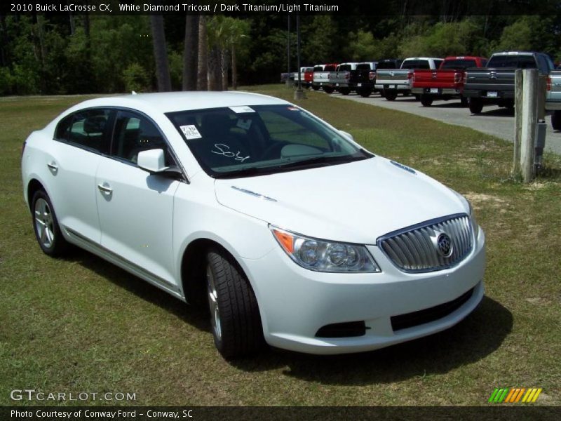 White Diamond Tricoat / Dark Titanium/Light Titanium 2010 Buick LaCrosse CX