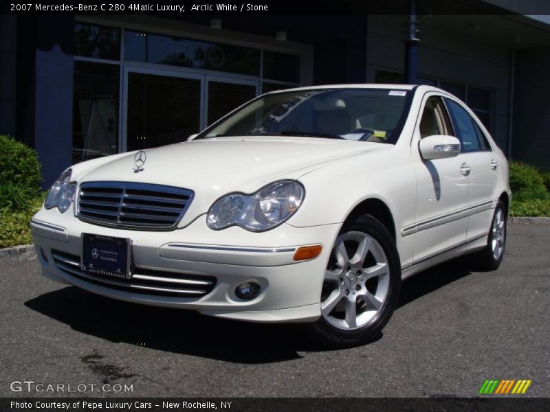 Arctic White / Stone 2007 Mercedes-Benz C 280 4Matic Luxury