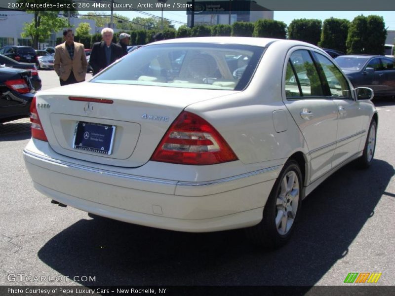 Arctic White / Stone 2007 Mercedes-Benz C 280 4Matic Luxury