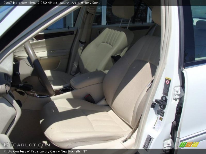 Arctic White / Stone 2007 Mercedes-Benz C 280 4Matic Luxury
