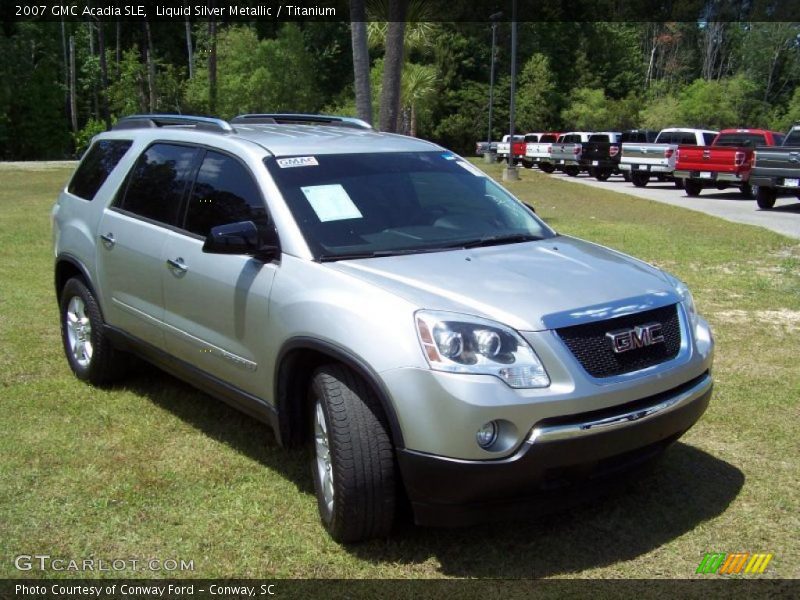 Liquid Silver Metallic / Titanium 2007 GMC Acadia SLE