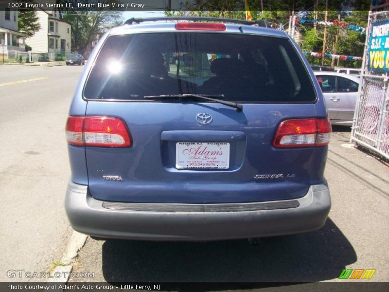 Denim Blue Mica / Gray 2002 Toyota Sienna LE