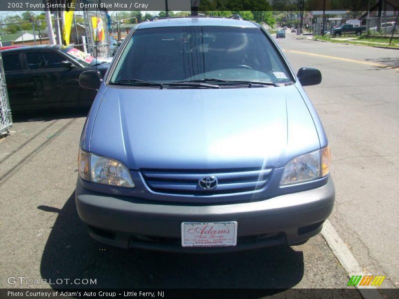 Denim Blue Mica / Gray 2002 Toyota Sienna LE