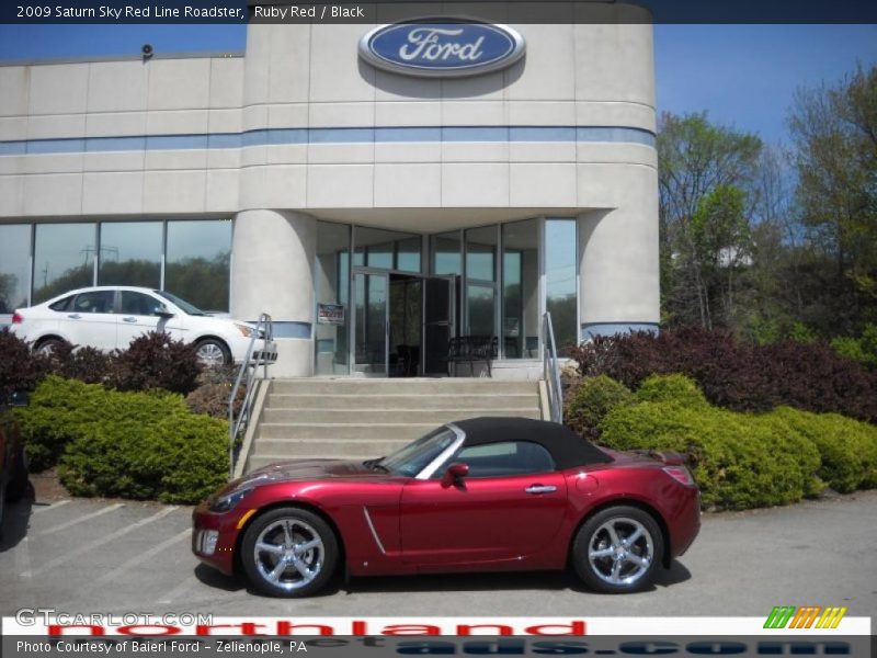 Ruby Red / Black 2009 Saturn Sky Red Line Roadster
