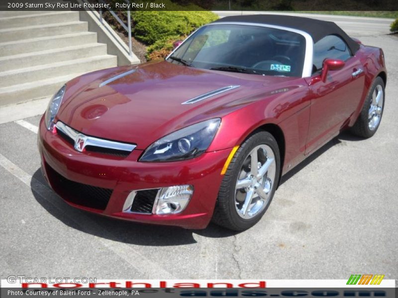 Ruby Red / Black 2009 Saturn Sky Red Line Roadster
