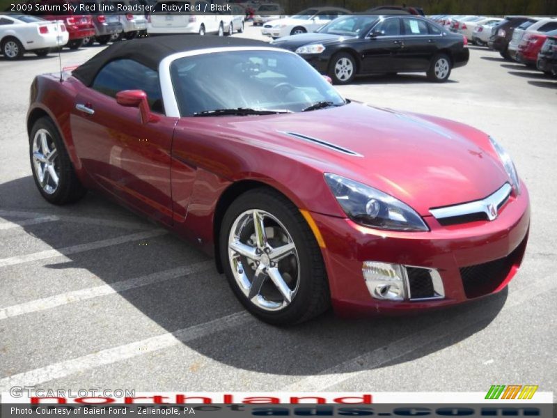 Ruby Red / Black 2009 Saturn Sky Red Line Roadster