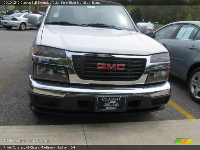 Pure Silver Metallic / Ebony 2010 GMC Canyon SLE Extended Cab