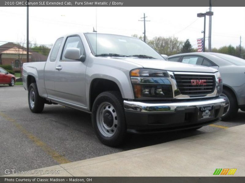 Pure Silver Metallic / Ebony 2010 GMC Canyon SLE Extended Cab