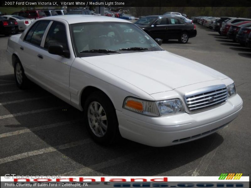 Vibrant White / Medium Light Stone 2007 Ford Crown Victoria LX