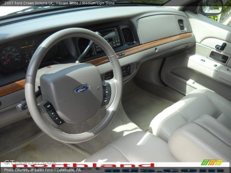 Vibrant White / Medium Light Stone 2007 Ford Crown Victoria LX