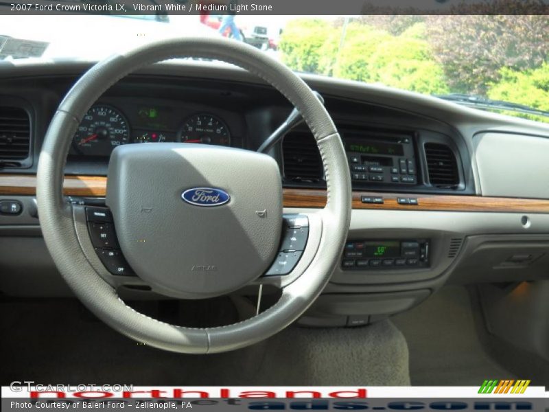 Vibrant White / Medium Light Stone 2007 Ford Crown Victoria LX