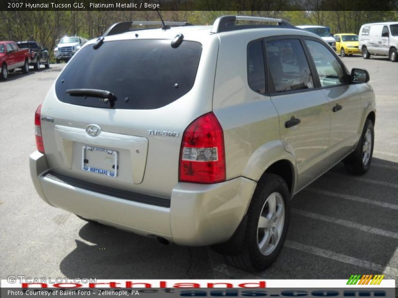 Platinum Metallic / Beige 2007 Hyundai Tucson GLS