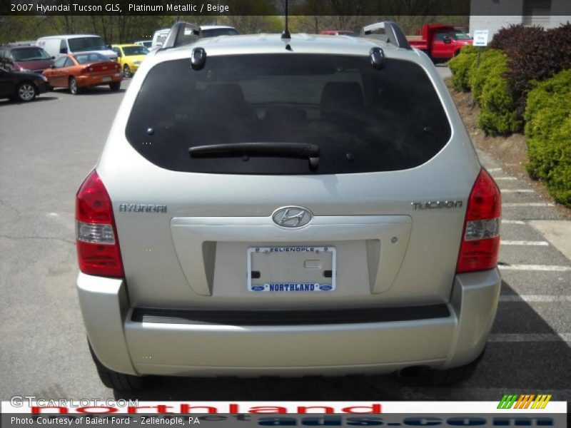 Platinum Metallic / Beige 2007 Hyundai Tucson GLS