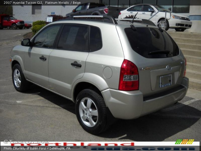 Platinum Metallic / Beige 2007 Hyundai Tucson GLS