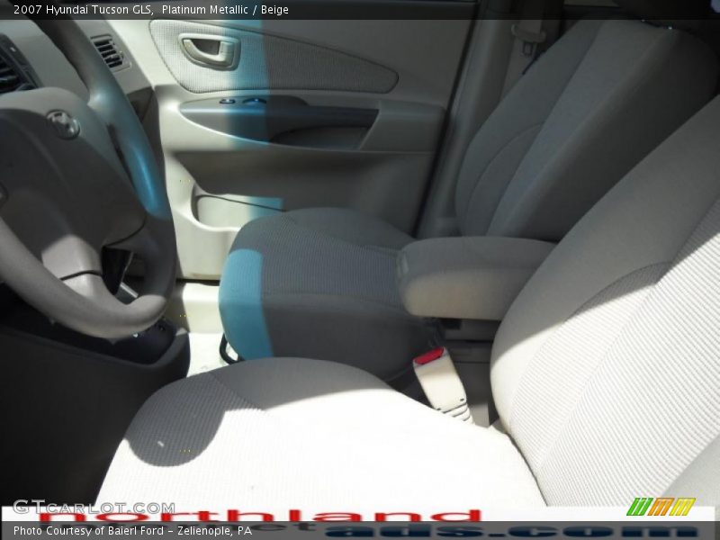 Platinum Metallic / Beige 2007 Hyundai Tucson GLS