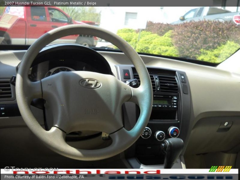 Platinum Metallic / Beige 2007 Hyundai Tucson GLS