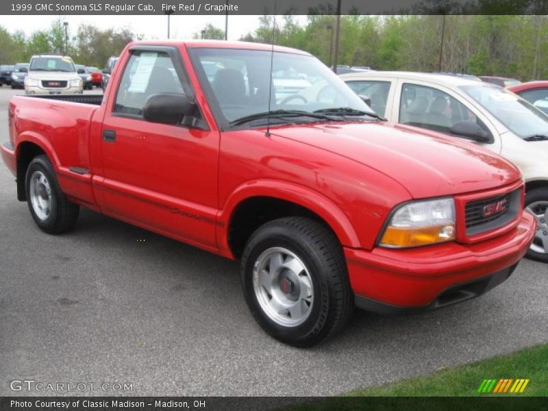 Fire Red / Graphite 1999 GMC Sonoma SLS Regular Cab