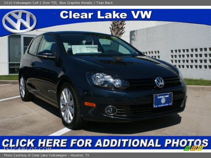 Blue Graphite Metallic / Titan Black 2010 Volkswagen Golf 2 Door TDI