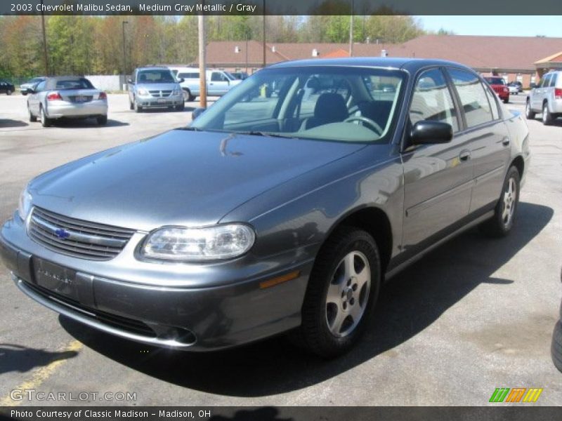 Medium Gray Metallic / Gray 2003 Chevrolet Malibu Sedan