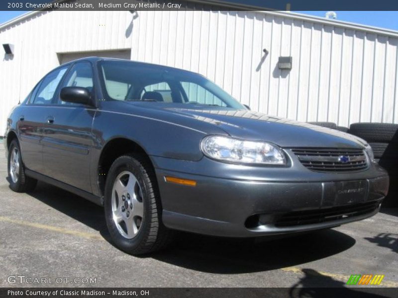 Medium Gray Metallic / Gray 2003 Chevrolet Malibu Sedan