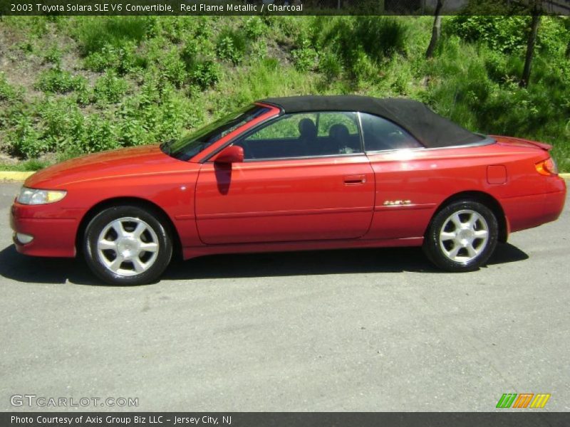 Red Flame Metallic / Charcoal 2003 Toyota Solara SLE V6 Convertible