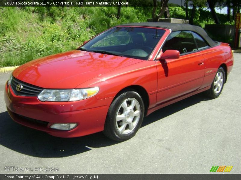 Red Flame Metallic / Charcoal 2003 Toyota Solara SLE V6 Convertible