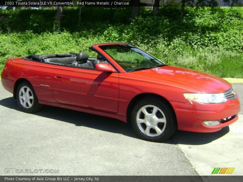 Red Flame Metallic / Charcoal 2003 Toyota Solara SLE V6 Convertible