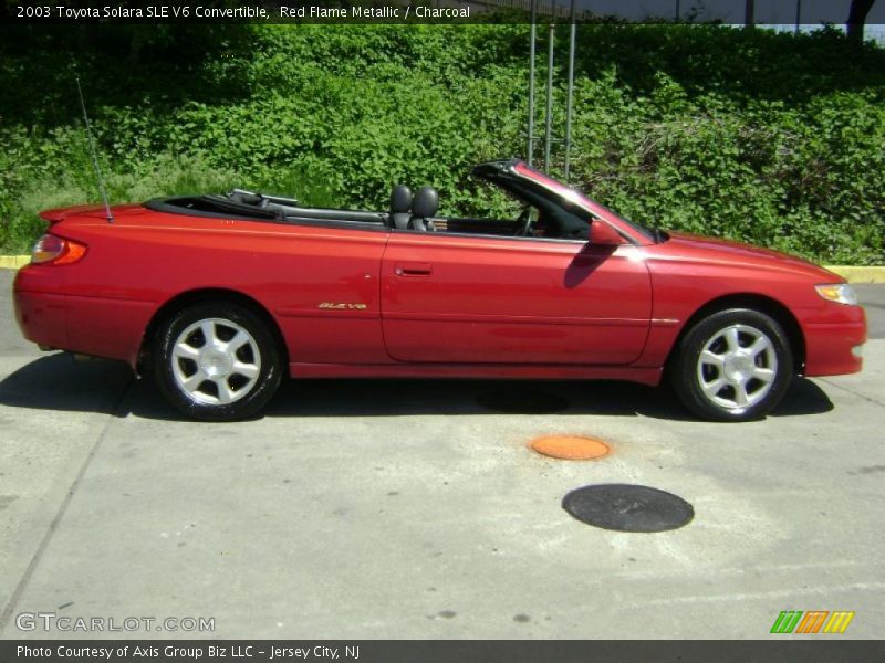 Red Flame Metallic / Charcoal 2003 Toyota Solara SLE V6 Convertible