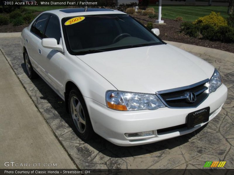 White Diamond Pearl / Parchment 2003 Acura TL 3.2