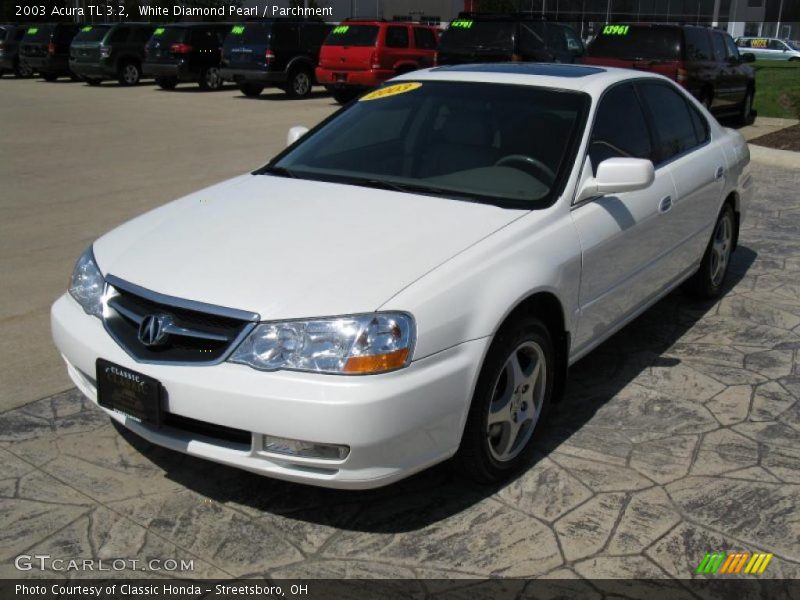 White Diamond Pearl / Parchment 2003 Acura TL 3.2