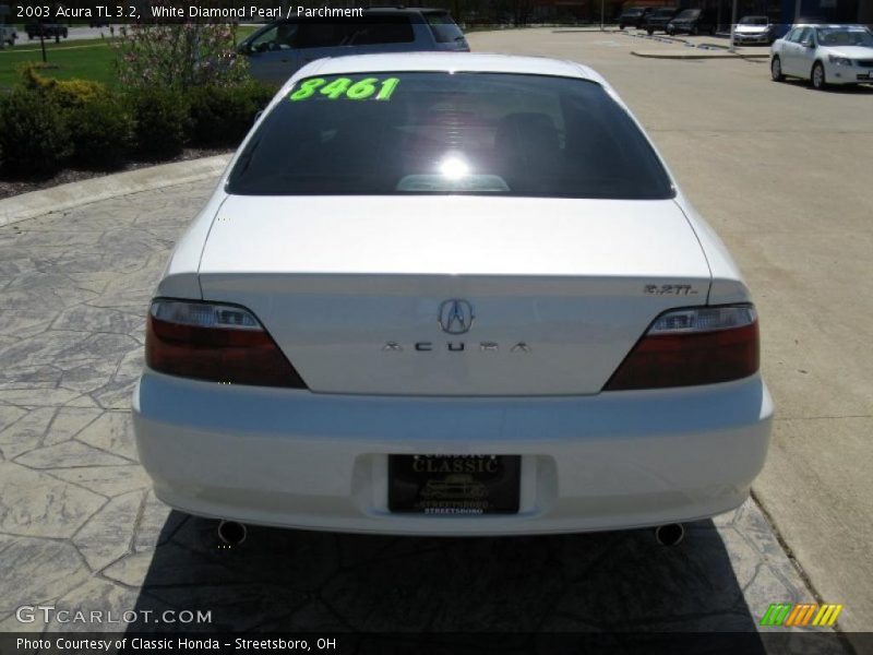 White Diamond Pearl / Parchment 2003 Acura TL 3.2